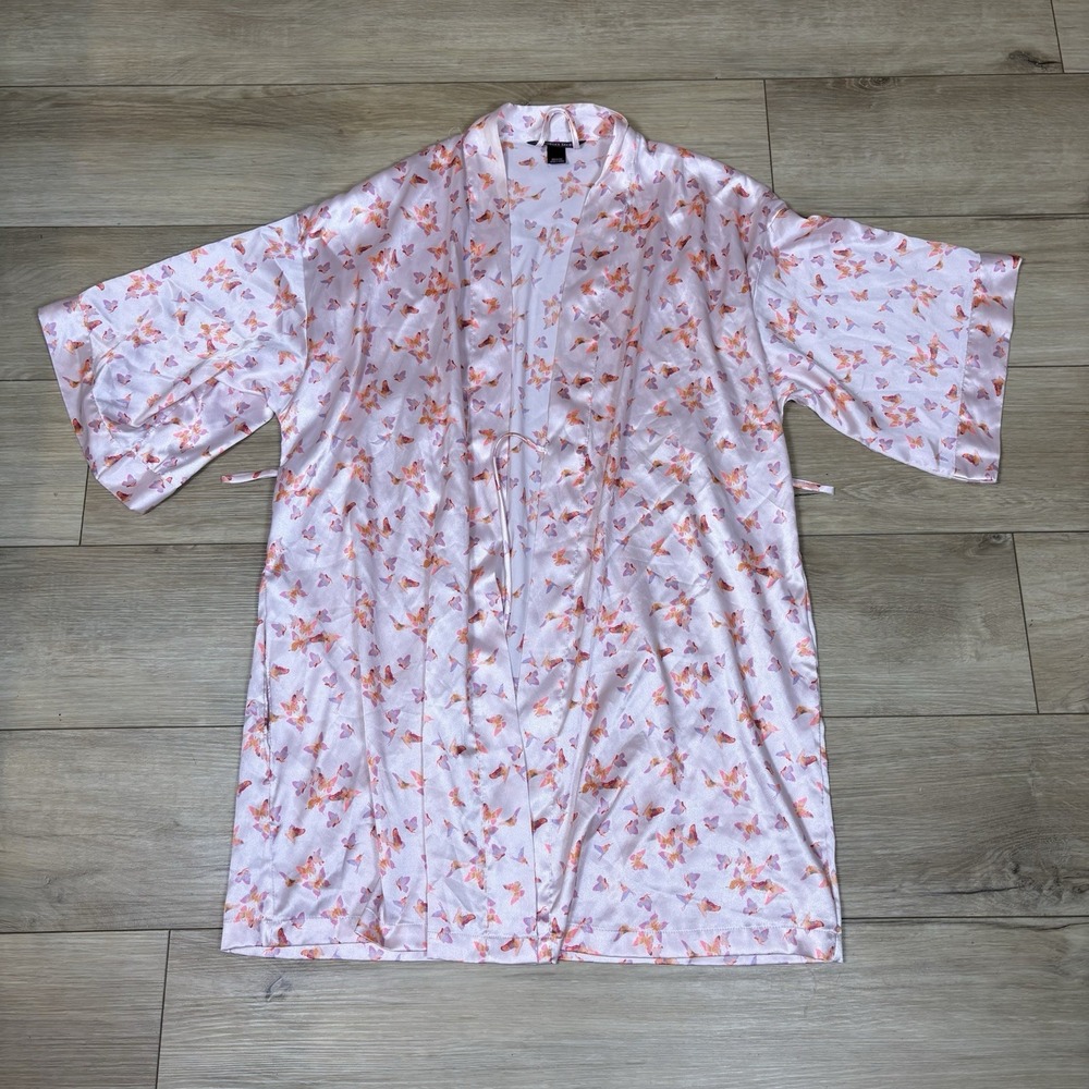 Victoria Secret Womens Size S/M Butterfly Print Lightweight Robe Light Pink - Picture 1 of 8